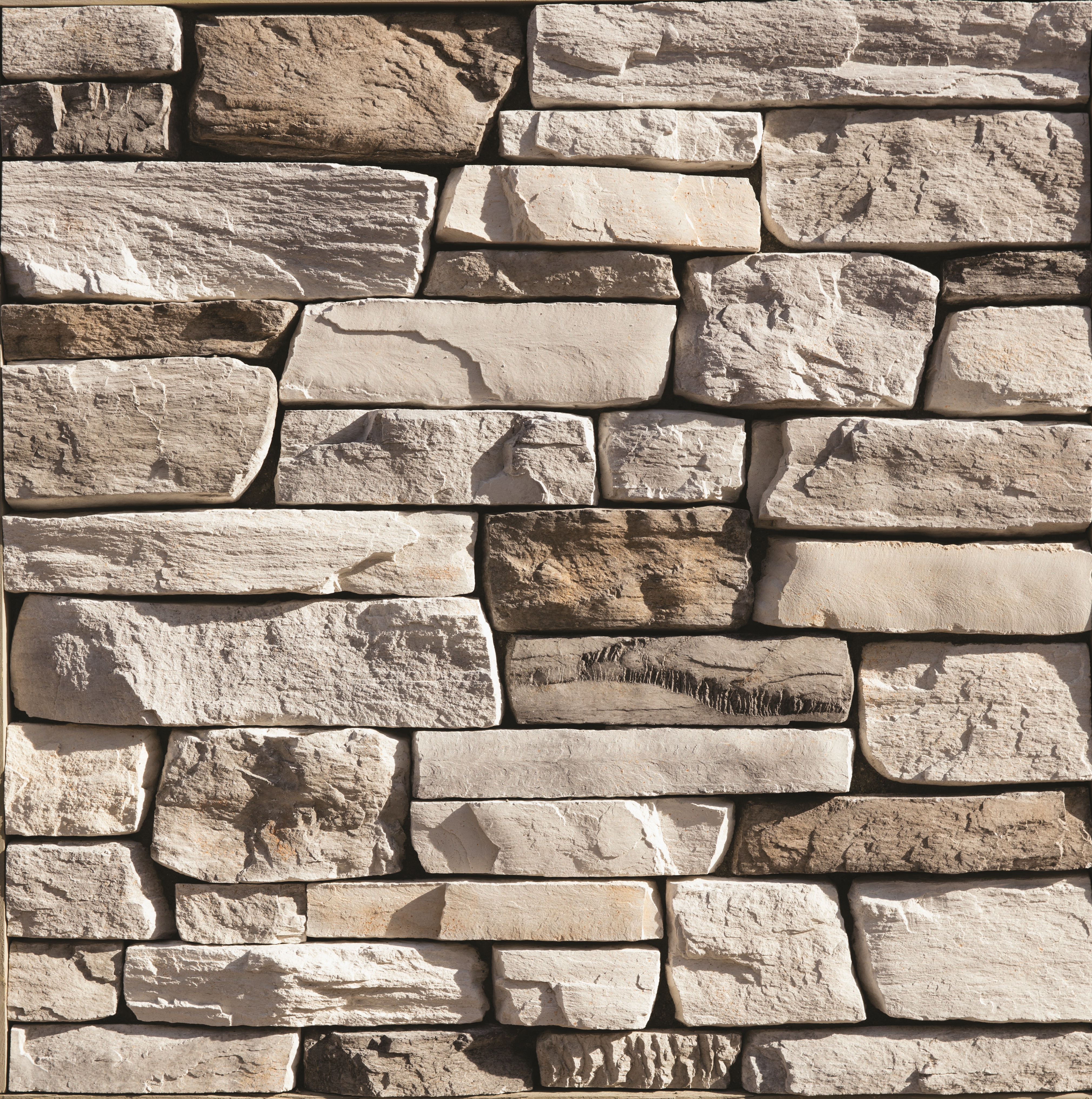 Whitebark ledger stone wall