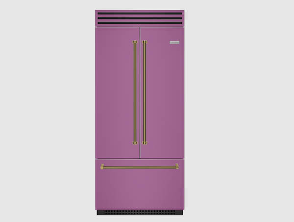 Pink Bluestar french door refrigerator