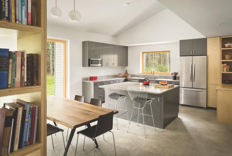 Passive House kitchen connecting to outdoors