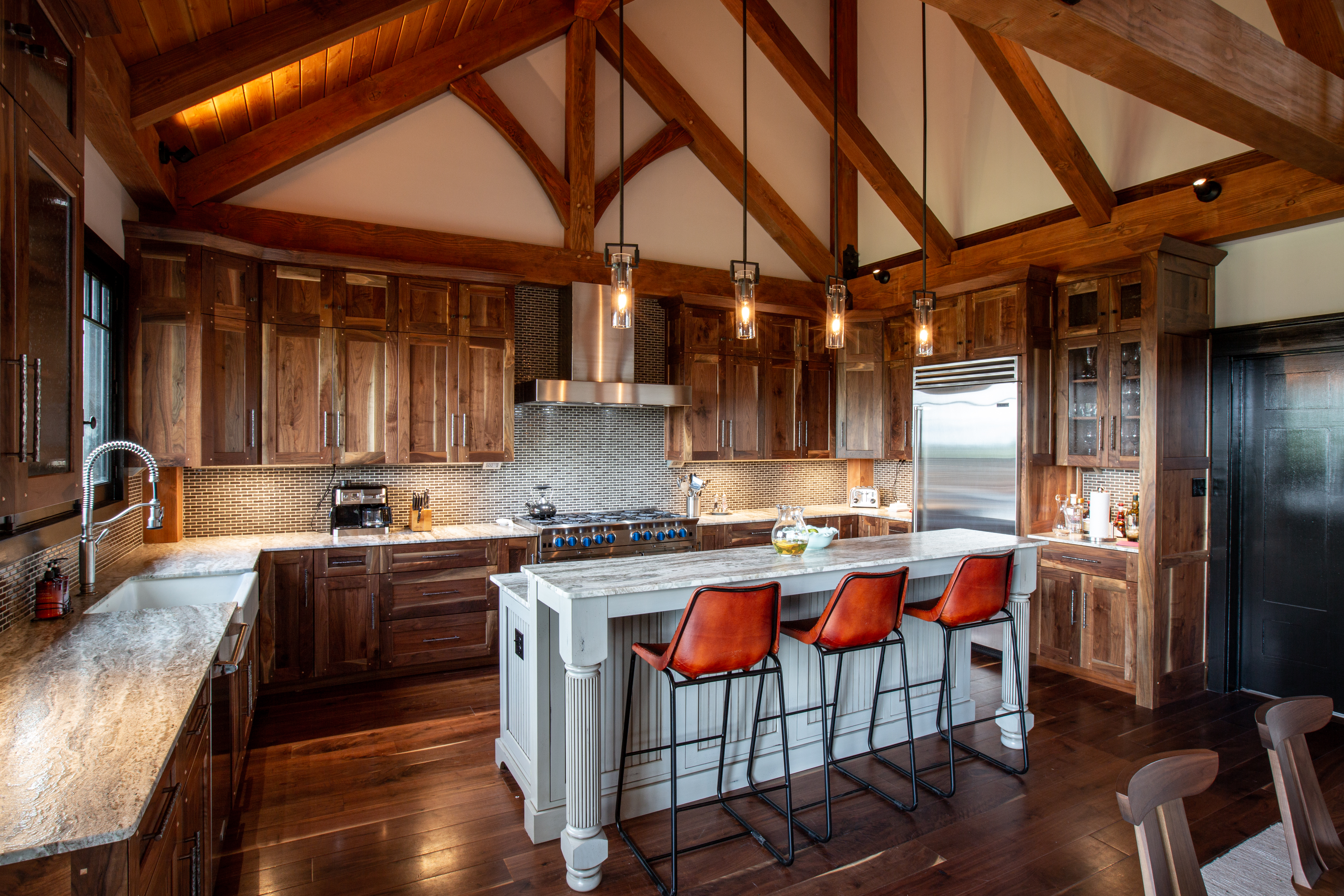 custom timber home interior natural materials
