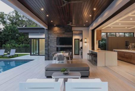 beautiful custom home indoor-outdoor connection