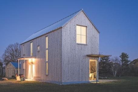 Energy efficiency Exterior of Maine net zero home 