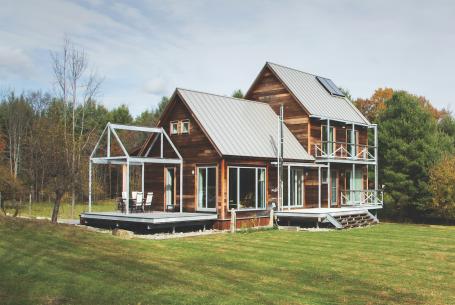Vermont farmstead with contemporary features