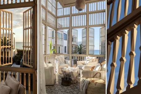 An Open-Air Balcony That Functions Like a Birdcage