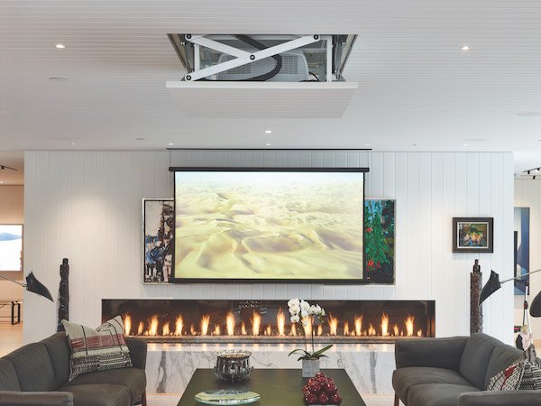 After-living room with video screen