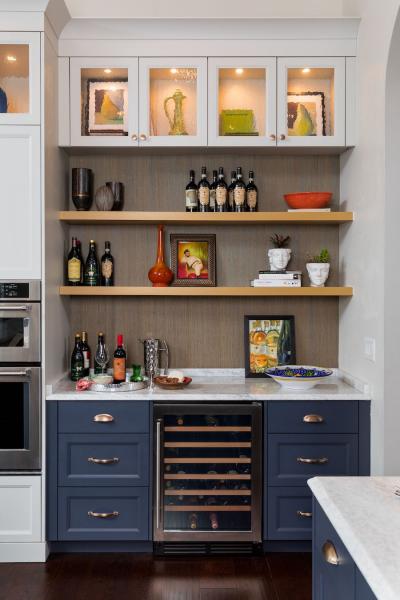 wine bar for messy kitchen